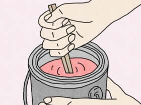 8.塗料は、使う前によくかき混ぜましょう。イメージ