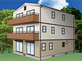 ３階建て住宅　カラーシミュレーション