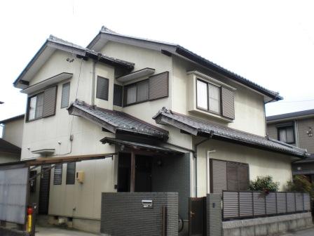 北名古屋 白×黒系 和風モダン住宅 外壁塗装 施工例 塗装前 イメージ