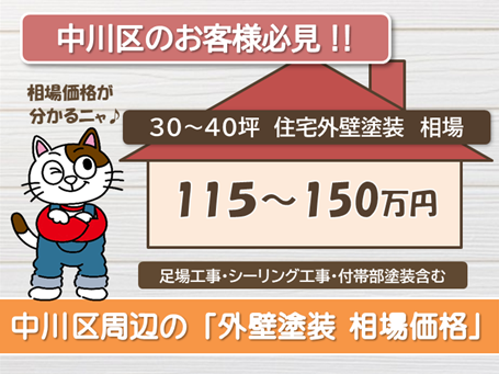 名古屋市中川区　「外壁塗装　相場価格」　スマホ　イメージ