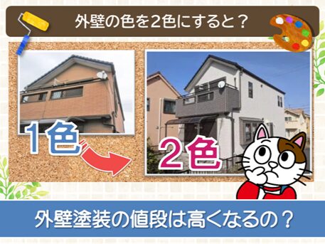 緑区で外壁を2色塗装すると、費用はいくらくらい掛かりますか？　スマホ　イメージ