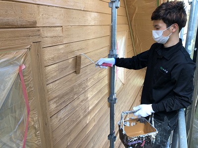 東郷町 ログハウス外壁塗装 イメージ