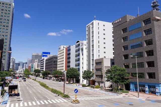 外壁塗装 東区 街並み イメージ