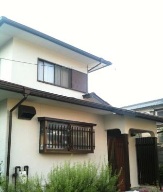 春日井市　外壁塗装　和風住宅　施工例