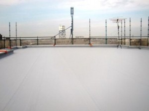岡崎市　屋上加硫ゴム系シート防水塗装　施工例