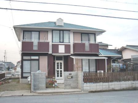 あま市　洋風住宅　ツートンカラー外壁塗装　施工例