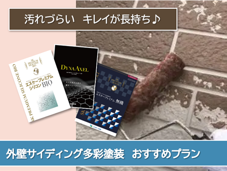津島市 外壁サイディング多彩塗装 おすすめプラン イメージ