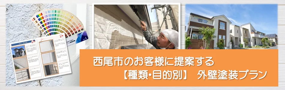 西尾市のお客様に提案する【種類、目的別】外壁塗装プラン　イメージ