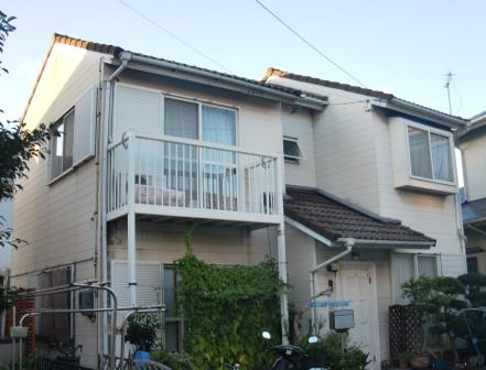 豊川市 アイボリー×ベージュ系 外壁塗装 施工例 塗装前 イメージ