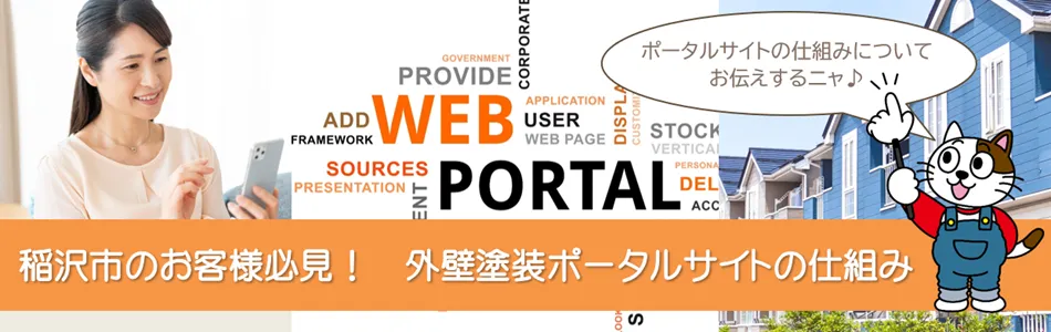 稲沢市のお客様にお伝えする　外壁塗装ポータルサイトの仕組み　イメージ