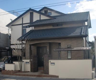 名古屋市瑞穂区　洋風住宅外壁塗装　施工例の写真
