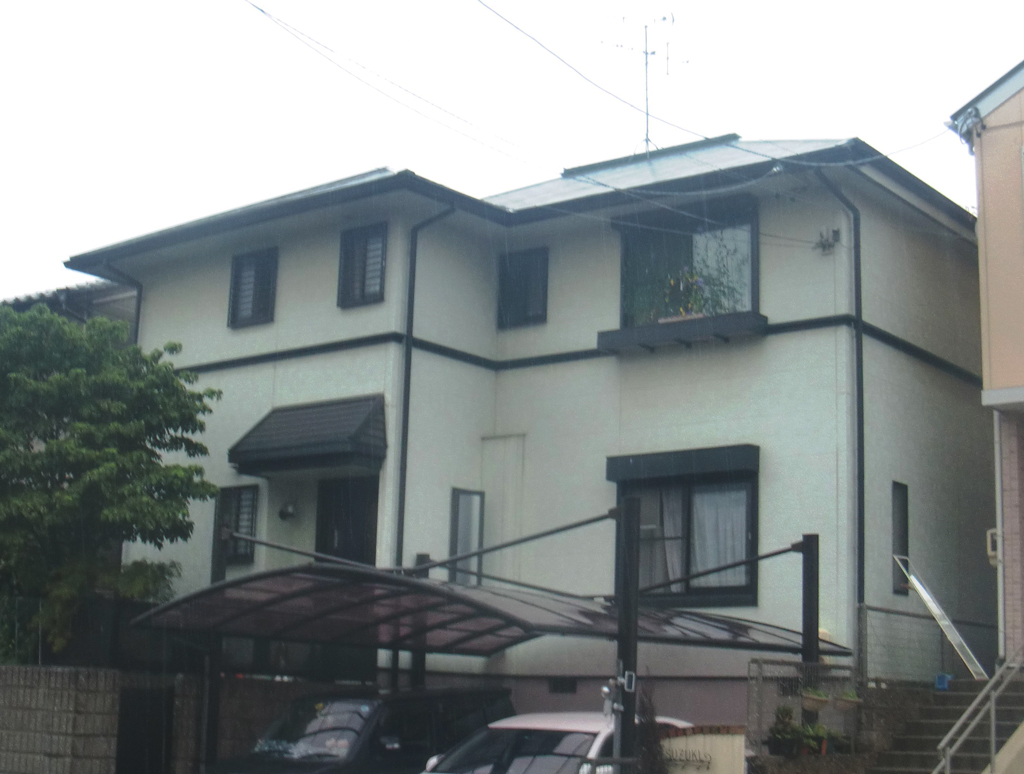 東海市　ヨーロピアン風住宅　外壁塗装　施工例　塗装前　イメージ