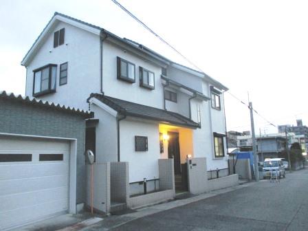 名古屋市昭和区　洋風モダン住宅　外壁塗装　施工例の写真