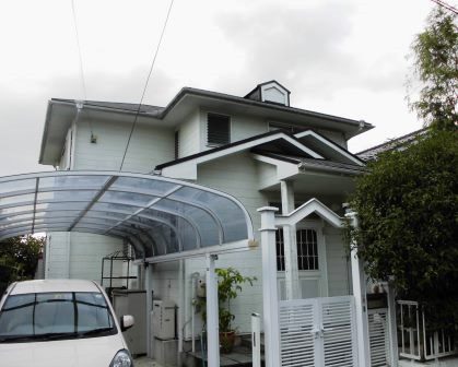 豊明市 ホワイト系 ナチュラル洋風住宅 外壁塗装 施工例 塗装前 イメージ