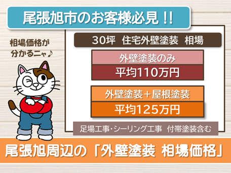 尾張旭市【外壁塗装　相場価格】　イメージ