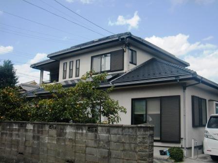 大垣市 ベージュ×ブラウン系 和モダン住宅 外壁塗装 施工例 塗装前 イメージ