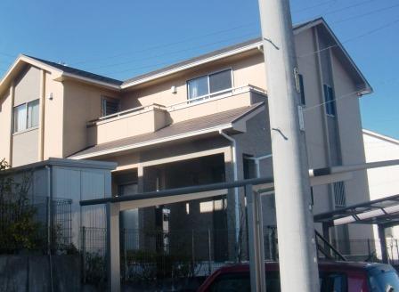 可児市 おしゃれな洋風住宅 ツートンカラー外壁塗装 施工例 塗装前 イメージ