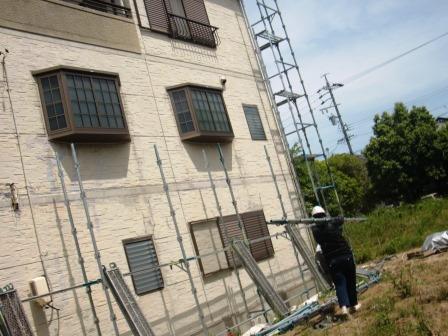 名古屋市緑区 スタイリッシュモダン 外壁塗装 施工例 足場仮設工事 イメージ