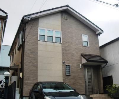 名古屋市中川区 ナチュラルモダン住宅 外壁塗装 施工例 塗装前 イメージ