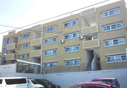 名東区 ブラウン系 賃貸マンション外壁塗装 施工例 塗装後 イメージ