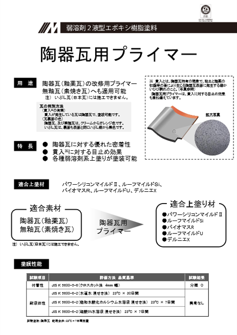 陶器瓦用プライマー