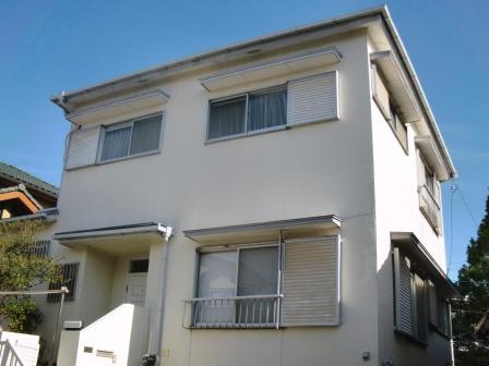 豊田市 アイボリー系 モダン住宅 外壁塗装 施工例 塗装前 イメージ