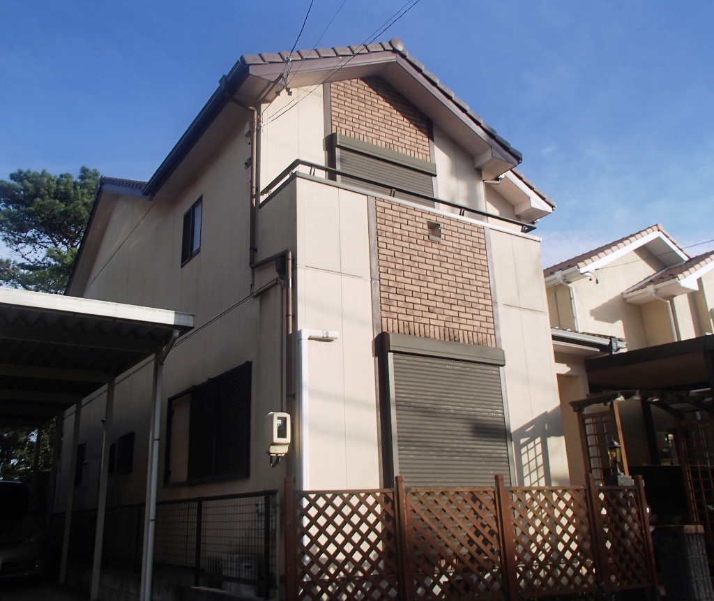 東海市 ナチュラルカラー洋風住宅 外壁塗装 施工例 塗装前 イメージ