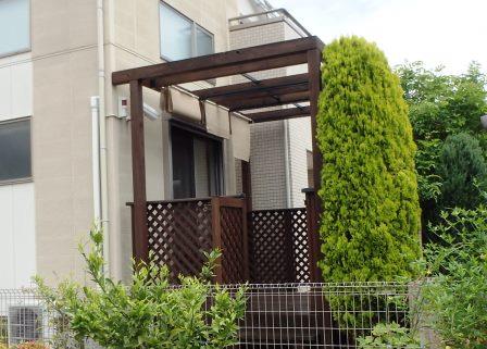 名古屋市名東区　ウッドデッキ・ラティス塗り替え　施工例