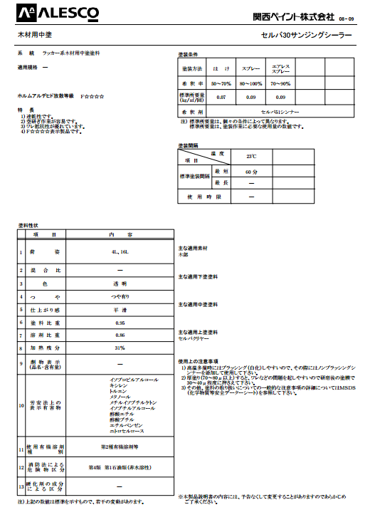 セルバ30サンジングシーラー