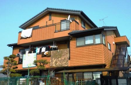 岩倉市 アイボリー×ブラウン系 モダン外壁塗装 施工例 塗装前 イメージ