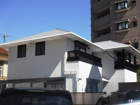 名古屋市天白区　ホワイト系　洋風住宅　外壁塗装　施工例