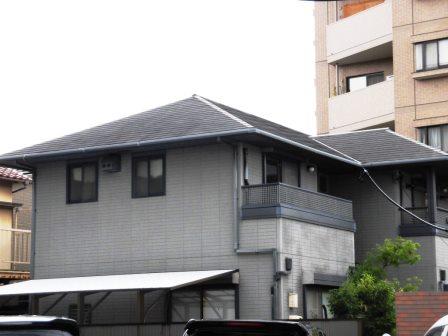 天白区 ホワイト系 洋風住宅 外壁塗装 施工例 塗装前 イメージ