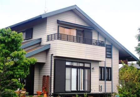 弥富市 アクセントカラー素敵な 和モダン住宅 外壁塗装施工例 塗装前 イメージ