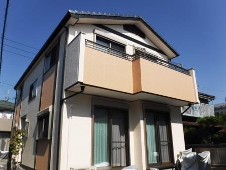 一宮市　一般住宅外壁シリコン塗装　施工例
