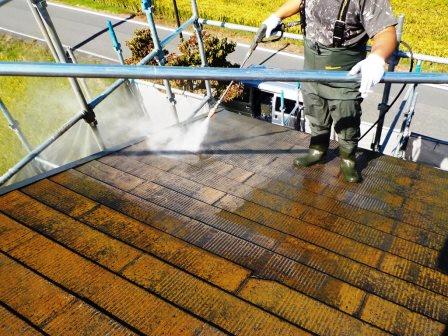 弥富市 アクセントカラー素敵な 和モダン住宅 外壁塗装施工例 屋根塗装高圧洗浄 イメージ