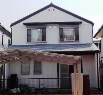 名古屋市中川区 ホワイト系 モダン外壁塗装 施工例 塗装後 イメージ