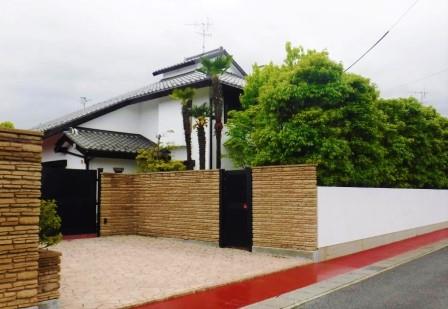 安八郡神戸町　リゾート風住宅　外壁塗装　施工例の写真