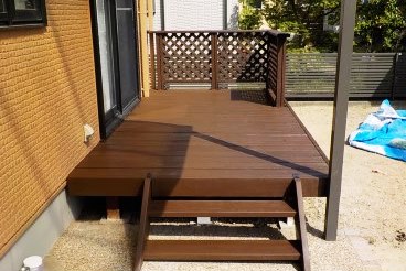 刈谷市　ウッドデッキ・フェンス　外壁塗装　施工例の写真