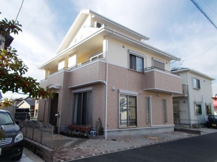 愛知県豊川市 ナチュラル洋風住宅 外壁塗装 施工例