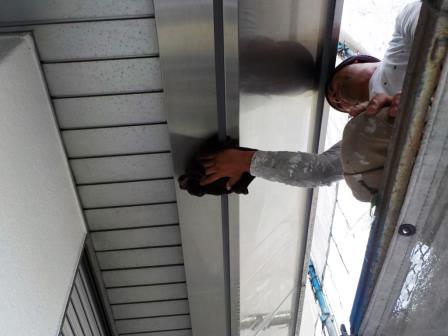 岩倉市 シンプルモダン 賃貸マンション外壁塗装 施工例 スパンドレール清掃 イメージ