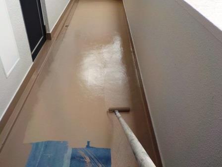 岩倉市 シンプルモダン 賃貸マンション外壁塗装 施工例 共用廊下塗装 イメージ