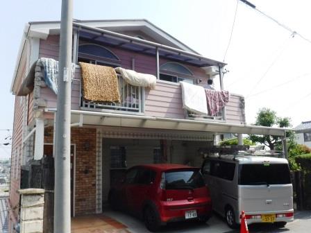 名古屋市緑区　ホワイト系カントリー風住宅　外壁塗装　施工前　イメージ