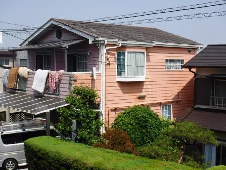 名古屋市緑区　ホワイト系カントリー風住宅　外壁塗装　施工前　イメージ