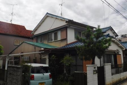 名古屋市東区 和風住宅 外壁塗装 施工前イメージ