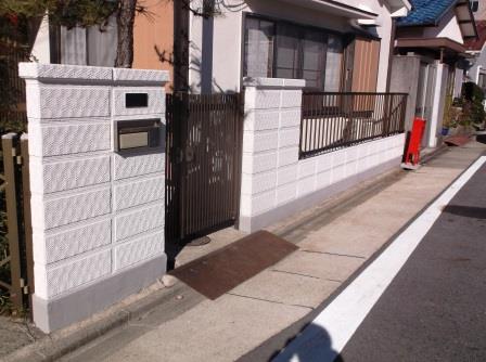名古屋市東区 和風住宅 外構塗装 施工後