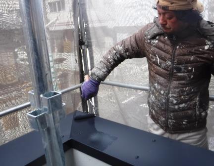 多治見市 店舗兼住宅 外壁 屋根塗装 施工例 笠木塗装上塗り イメージ