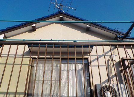 北名古屋市　和風住宅　破風　軒天　補修塗装　施工例の写真