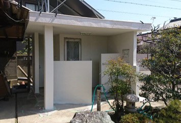 北名古屋市 アイボリー×ブラウン系 外壁塗装 施工例 完成 イメージ