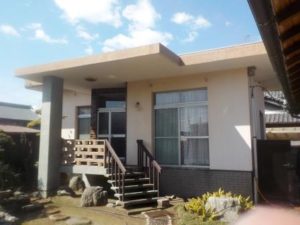 北名古屋市　アイボリー×ブラウン系　外壁塗装　施工例