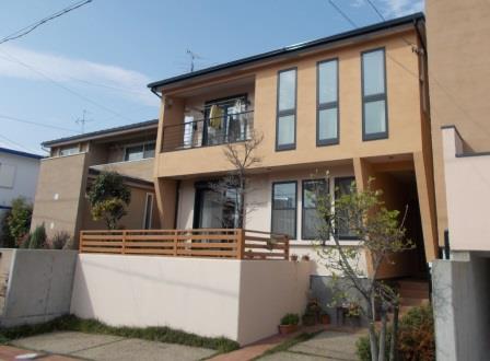名古屋市緑区　ナチュラルモダン洋風住宅　外壁塗装　施工例